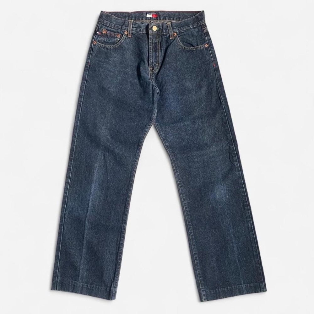 vintage 90s tommy dark wash denim jeans